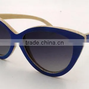 2016 Cat Eye Bamboo Sunglasses Wholesale thumbnail-2