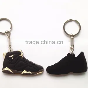 Wholesale Custom Design Rubber Metal Shoes Shaped Key Chain Manufacture thumbnail-1