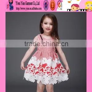 2016 Flower Princess Dress Modern Children Dress One Piece Baby Latest Children Dress Designs thumbnail-2