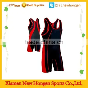 Sublimation Custom Fitness State Wrestling Singlets thumbnail-1