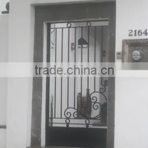 China Wholesale Wrought Iron Walk Gate, Forged Double Arched Iron Driveway Gate thumbnail-3