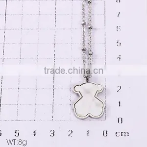 New Modern Model Vogue Bear Pendant Silver Chain Fascinating Necklace thumbnail-5