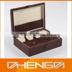 High Quality Factory Customized Made Empty Brown Elegant Leather Watch Box (ZDS-JS1411) thumbnail-1