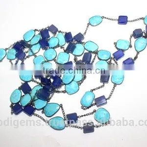 Blue Chalcedony Nuggets With Turquoise Fancy thumbnail-3