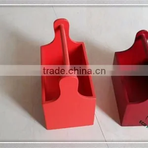 Natural Wholesale Finished Handcrafted Customized Wooden Beer Carrier thumbnail-2