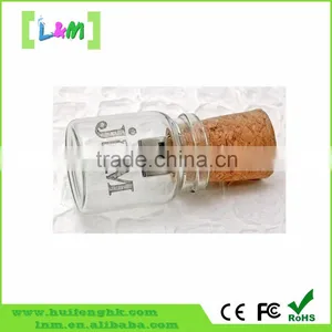 Creative Christmas Gift Glass and Wood Wishing Bottle for Kids USB Flash Drive 32gb thumbnail-1