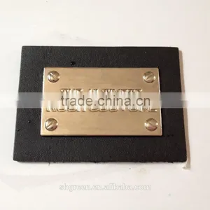 Metal Plate Overcoat Leather Label With Color Varnish thumbnail-6