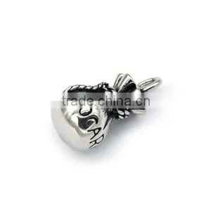 2017 Unique Design Silver Casting Stainless Steel Purse Pendant Dollar Charm Jewelry Unisex thumbnail-3