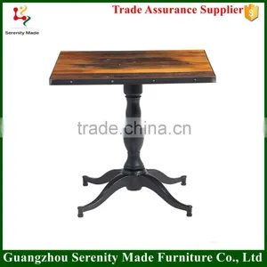 2016 NEW Design Solid Wood Coffee Table Iron Cast Table Base thumbnail-1
