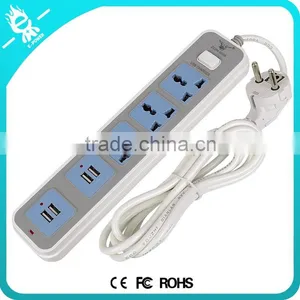 2015 Newest Wholesale Brand Designed High Quality Dual Usb UK Power Strip thumbnail-4