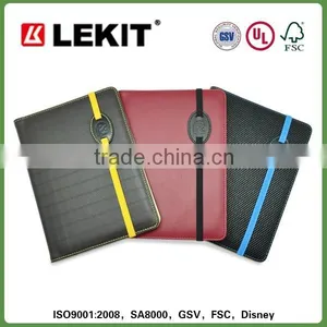 PU Leather Diary Cover With Embossed Logo and Elastic Band Closure thumbnail-1