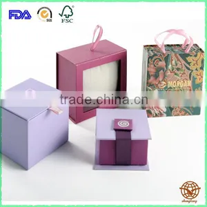 2016 New Custom Made Logo Printed Jewelry Box With Window , Matte Cardboard Jewelry Box thumbnail-2