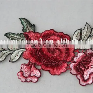 2016 Hot Sale Polyester Knitting Fabric Embroidery Patch Flower Printing for Ladies thumbnail-3
