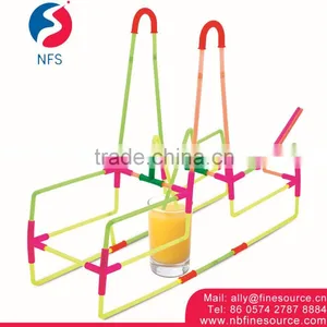 Hot Selling DIY Colorful Funny Magic Promotional Dispenser Plastic Drinking Straw thumbnail-1
