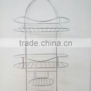 Chrome-Plating Metal Wire Bathroom Hanging Shower Caddy thumbnail-2