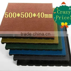 2015 New Safety EN1177 Certificate Recycled Rubber Floor Tiles for Playground thumbnail-1