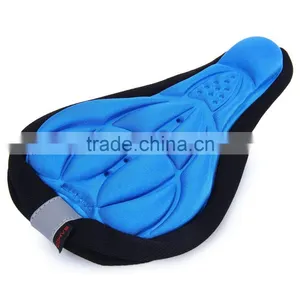 Bike Seat Cover 3D Memory Sponge Saddle Anti-slip Air-permeable Pad Cycling Cushion With Reflective Stripe Bicycle Accessories thumbnail-1