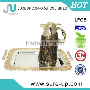 Golden Arabic Metal Printing Tea Pot Set for Dubai thumbnail-1