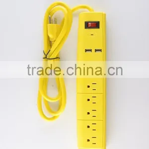H30147 ETL/CETL Surge Protector 6 Outlet Power Strip With 2 USB Charging Ports Heavy Duty 15 AMP thumbnail-4