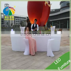 Aibaba Com Foshan Furniture Ktv Plastic Table Light up Bar Table Night Club Decor thumbnail-3