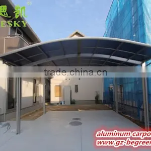 White Metal Frame Foldable Car Garage Polycarbonate Aluminum Frame Carport thumbnail-2