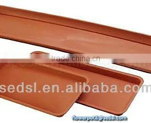 Plastic Terracotta Rectangular Saucers thumbnail-1