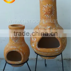 Antique Outdoor Clay Chiminea for Garden Use thumbnail-1