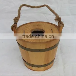 Factory Supplier for Wooden Rustic Ice Bucket With Metal Stainless Steel thumbnail-3