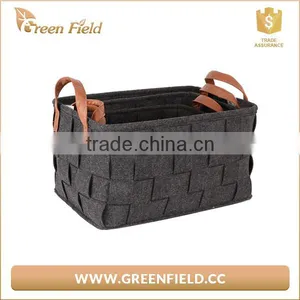 New Woven Storage Sets Handmade Felt Rectangular Woven Storage Basket thumbnail-2