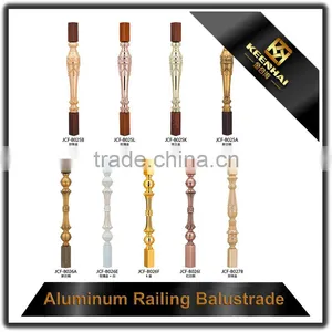 Luxury Design Decorative Powder Coated Aluminum Indoor Stair Handrail thumbnail-1