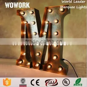 Vintage Channel Home Decorative Metal Letters LED Light thumbnail-3