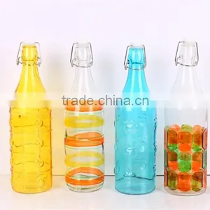 1liter Glass Juice Bottle With Decal thumbnail-2