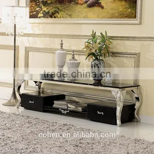 E102 Stainless Steel Base Modern Luxury Nature Marble tv Stand,tv Cabinet Furniture thumbnail-2