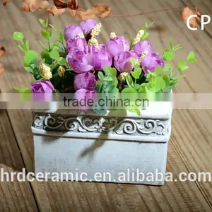 Outdoor Cement Garden Planter Paint Plant Pots thumbnail-6