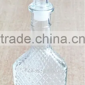 Glass Vase With Long Neck and Lid thumbnail-1