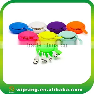 Custom Printed 4 in 1 Multiple Use USB Charging Cable for Data/syn Compatible With Ipad/iphone 4/6/5s/Samsung/Mp4 thumbnail-1