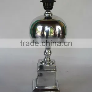 Polish Cast Aluminium Lamp Sphere on Square Base Also Available in Mat Finish thumbnail-1