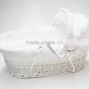 Eco-friendly White Baby Bassinet/baby Crib With Mattress thumbnail-1