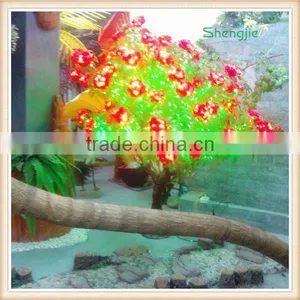 SJM0912186 High-quality Garden Supplies Large Plastic Artificial Plants LED Plants With Silk Blossom Flower thumbnail-1