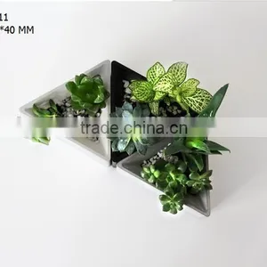 Architectural Decor Triangle Planter Pot Concrete Succulent Holder thumbnail-5