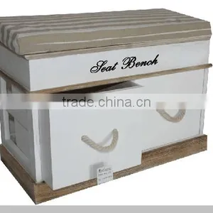 New Hand-woven Solid Wood Bathroom Modern Shoe Cabinet thumbnail-5