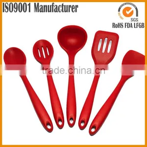Silicone Turner Spatula Spoonula Mixing Spoon Slotted Spoon Ladle Kitchen Cooking Set Silicone Kitchen Utensil Set thumbnail-3