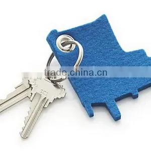 2017 New Hot Wholesale Fashion Blue Key Ring Wheelchair Shape Original Material Polyester Craft Felt Tool Keychain Made in China thumbnail-1