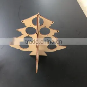 2016 Wholesale Handmade Christmas Decoration Laser Cutting Wooden Tree for Christmas Decoration thumbnail-3