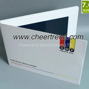 2017 Europe Regional Feature Customized A5 Size 7'' Lcd Screen Video Greeting Card Video Brochure thumbnail-1