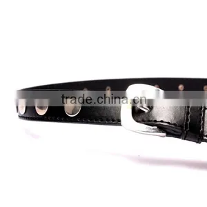 Wholesale Rivet Decorated D Pattern Buckle Sex Women Lady Thin PU Waist Belt thumbnail-4
