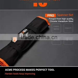 10 Pcs Double Open Wrench Chrome Vanadium Handle Tools Spanner Set thumbnail-2