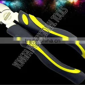 YF-2301 Nikel Plated High Quality Cutting Plier With TPR Handle thumbnail-1