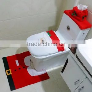 New Best Christmas Santa Toilet Cover Set Lavatory Christmas Decoration thumbnail-6