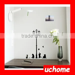 UCHOME Eco-Friendly Cartoon Cats Vinyl Wall Decorative Sticker thumbnail-2